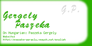 gergely paszeka business card